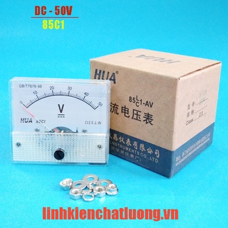 Vôn kế cơ dc 50v 85c1 đo áp 0-50v chính hãng hua