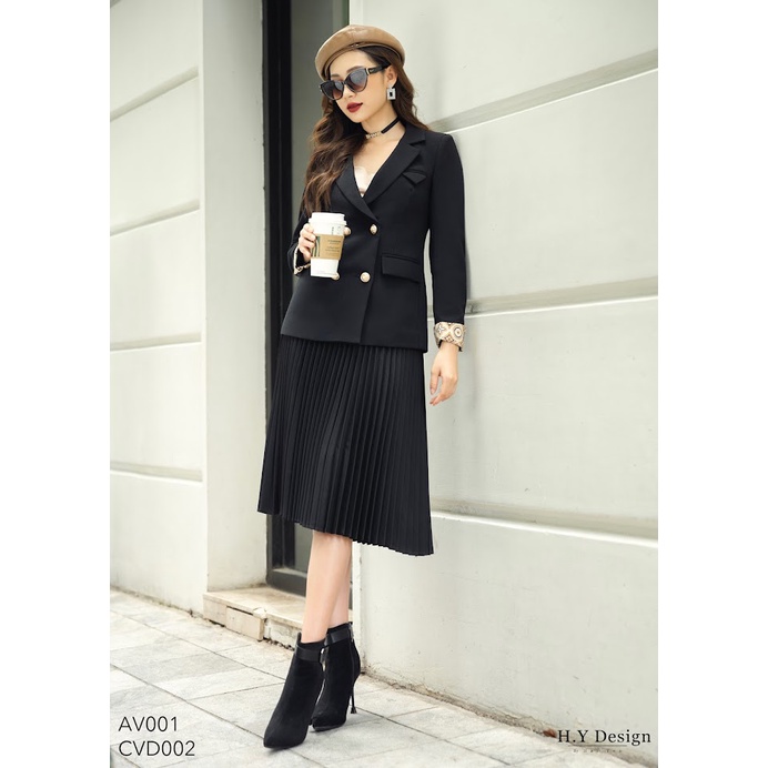 Áo vest pha tay đen - AV0012