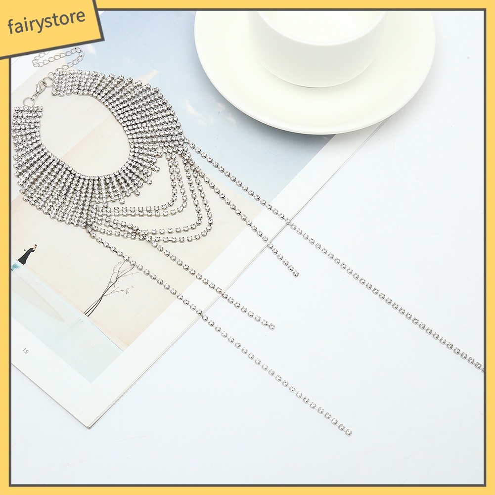 Vòng Cổ Choker Phối Dây Tua Rua Thời Trang Xinh Xắn Cho Nữ