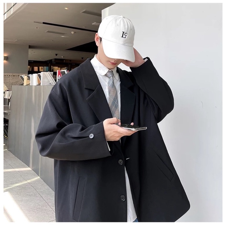 ÁO KHOÁC BLAZER VETS HÀN QUỐC T-A-N NEW AV021 MÀU ĐEN