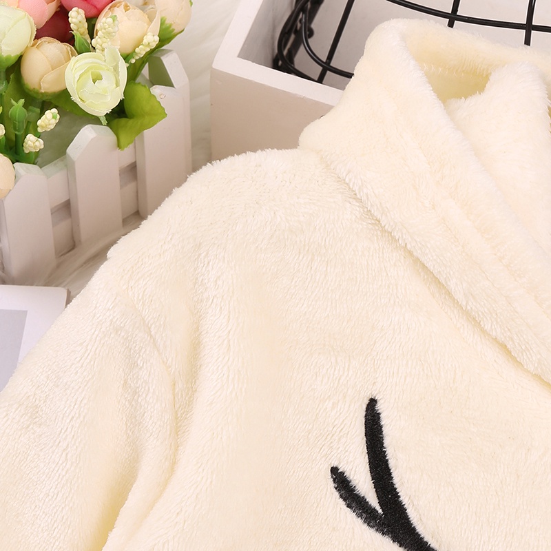 Áo hoodie SIYYIS mềm mại tay dài in họa tiết hoạt hình dễ thương thời trang cho bé gái