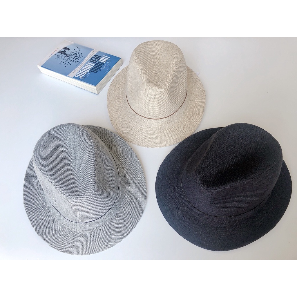 Mũ Phớt Nam Thái Lan Vành Ngắn 4,5cm Phong Cách Lịch Lãm Phom Cứng Cáp Hàng Cao Cấp