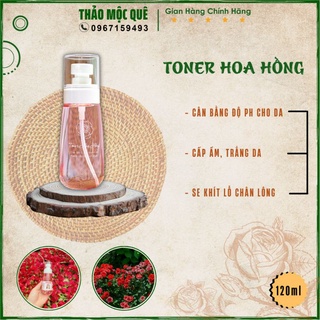 Toner nước hoa hồng cân bằng độ pH cho da mặt - Nước xịt khoáng hoa hồng dưỡng trắng da, se khít lỗ chân lông 100ml