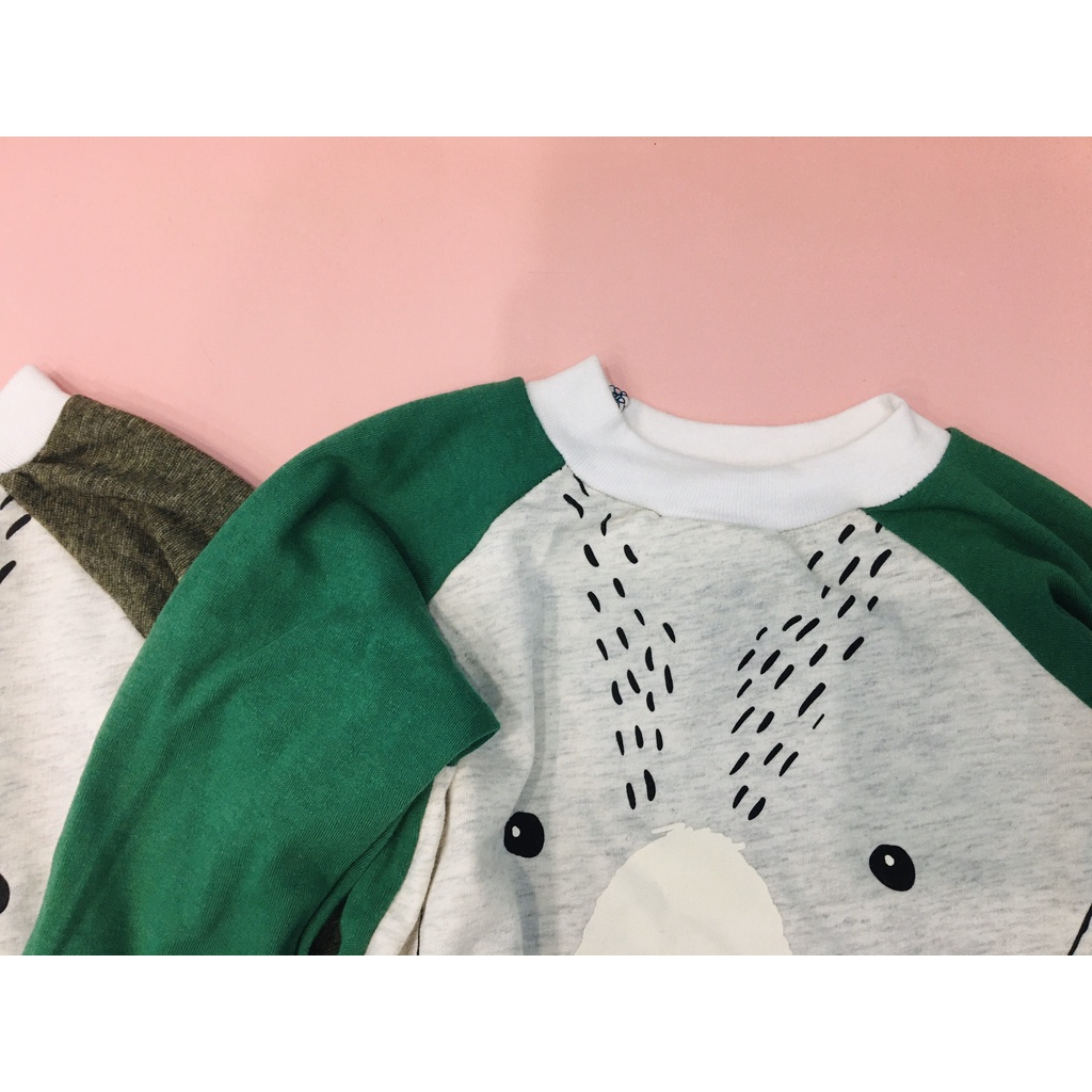 Bộ thu đông cotton bé siêu yêu