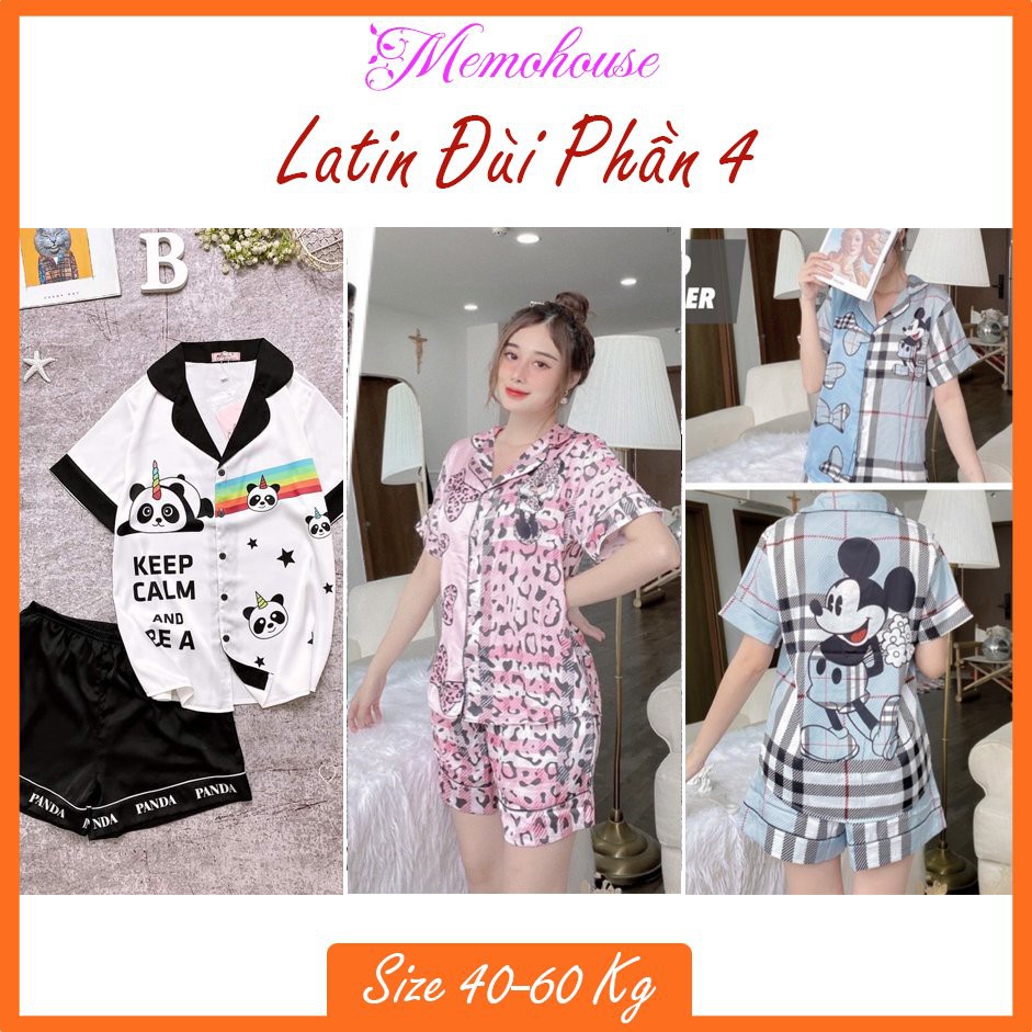 Phần 4_Đồ Mặc Nhà Pijama Lụa Latin Quần ĐÙI Freesize - HÀNG THIẾT KẾ