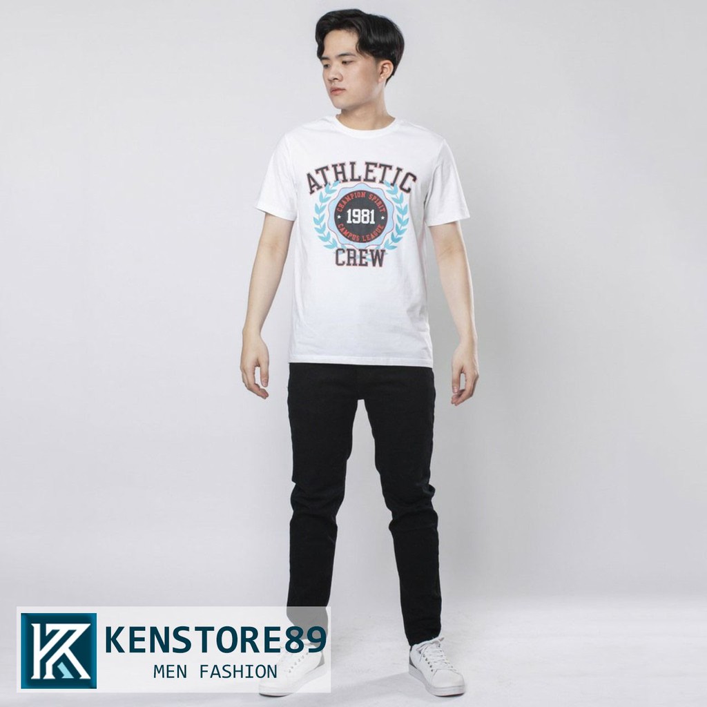 Áo thun nam cổ tròn ATH CREW cao cấp KENSTORE89 ATV189