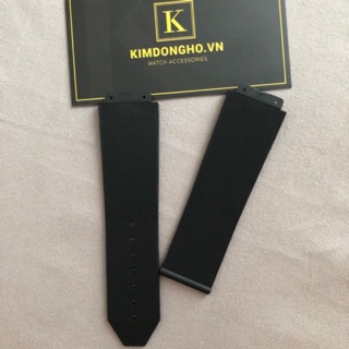 Dây đồng hồ Hublot cao su (tặng kèm dụng cụ thay dây) cho đồng hồ Hublot Fusion case 42 - dây màu đen ảnh thật 100%
