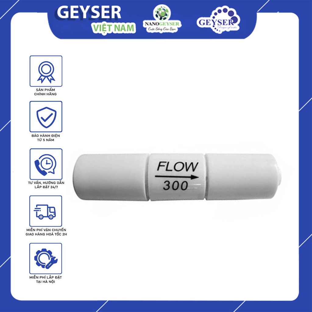 Van nước thải, van Flow nối nhanh 300cc dùng cho máy lọc nước RO, Karofi, Kangaroo, Aqua...