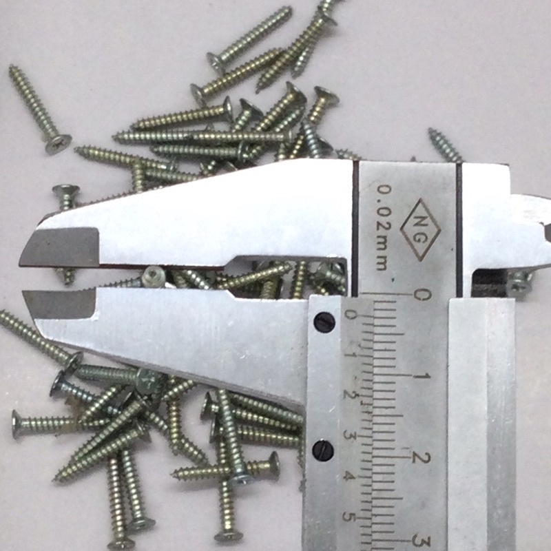 [Túi 100 cái ] Vít gỗ 3x20mm 4x10mm đầu bằng (đầu chìm) - sắt (tôn)
