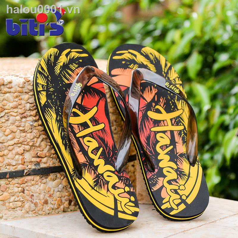 ✿Ready stock✿  Hekou imported Vietnam Pingxian bitis men s shoes summer outdoor flat beach flip flops Hawaiian style sandals