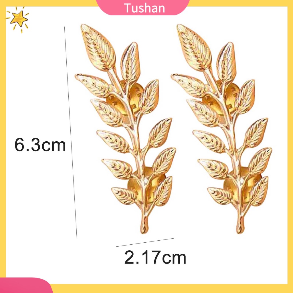 Cặp ghim cài áo sơ mi hình lá cho unisex