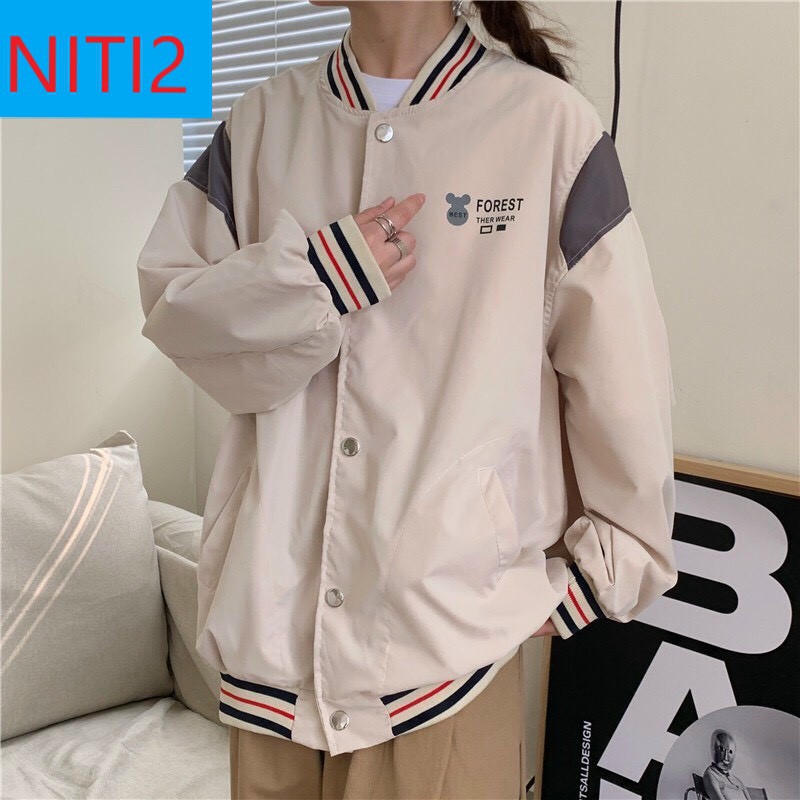 [ RỪNG RÚ ] ÁO KHOÁC DÙ NAM NỮ UNISEX FOREST NÚT BẤM PHỐI VIỀN TAY CAO CẤP NITI2 ĐỦ SIZE M, L, XL SIÊU XỊN SÒ, DÙ 2 LỚP