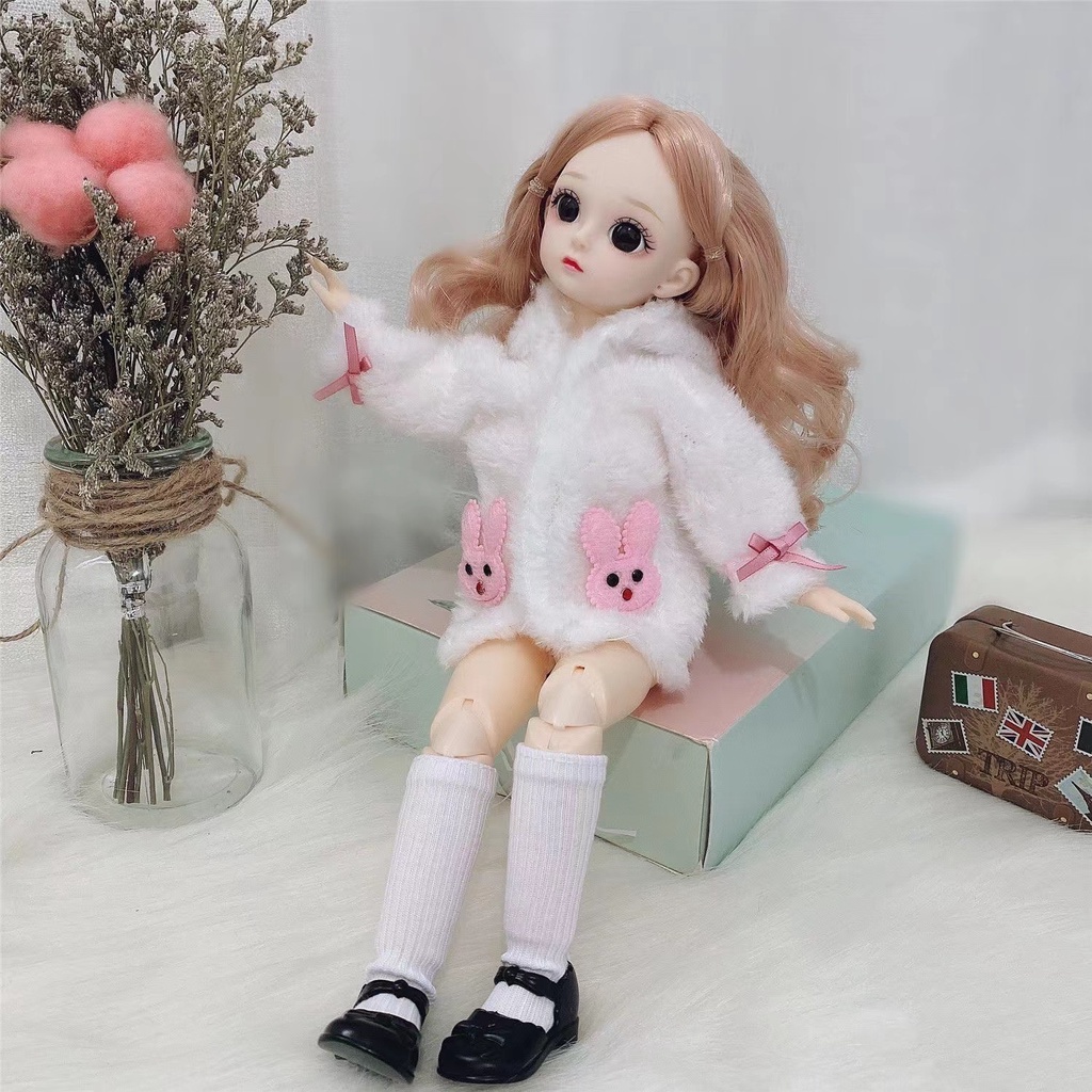 Bjd doll 1/6 búp bê 30cm Búp bê công chúa kèm mắt kính + kẹp tóc xinh xắn 30cm dành cho bé gái đồ chơi ngôi nhà búp bê búp bê bjd thay đổi búp bê búp bê công chúa