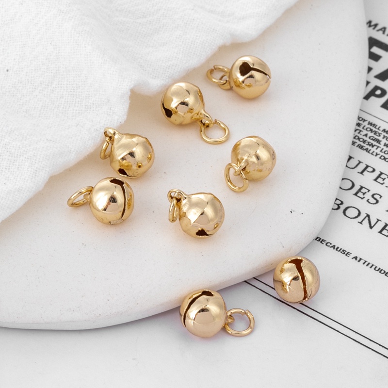 Phụ Kiện Chuông Đồng 14K 6/8/10mm Chuyên Dụng Làm Đồ Trang Sức diy