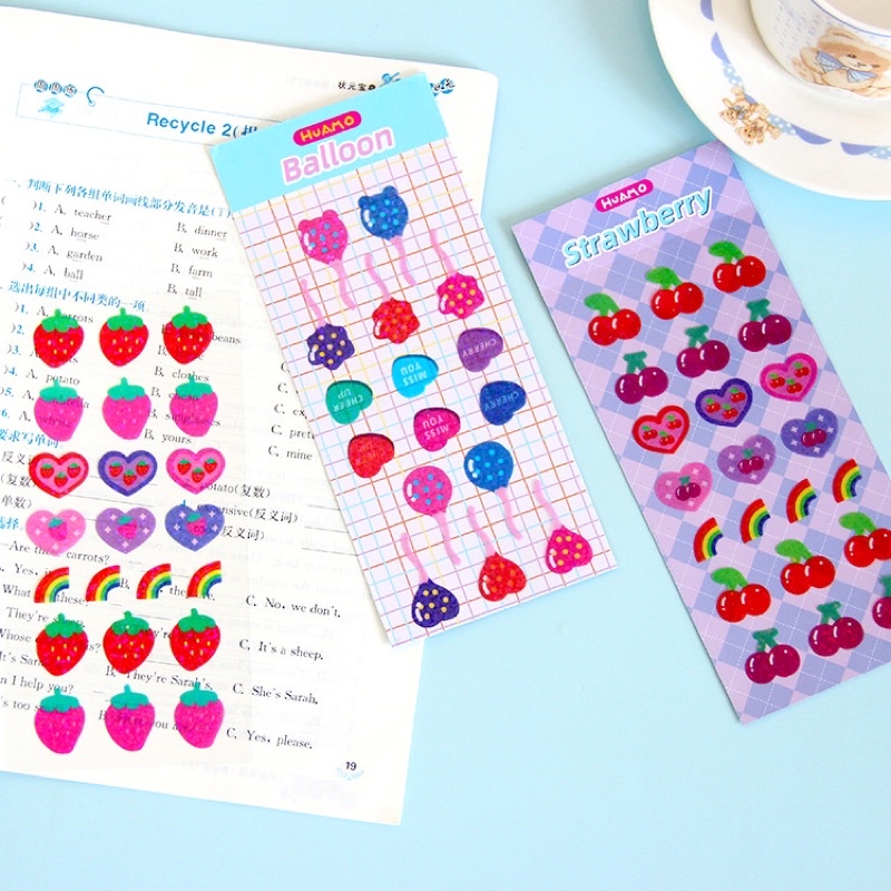 Sticker trang trí nhiều hình pling pling dễ thương