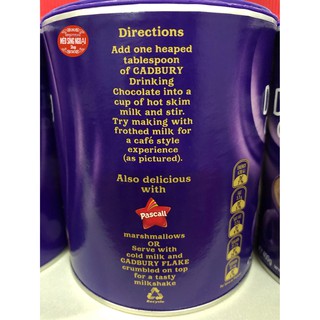 Bột SOCOLA Cadbury Drinking Chocolate 400g Úc