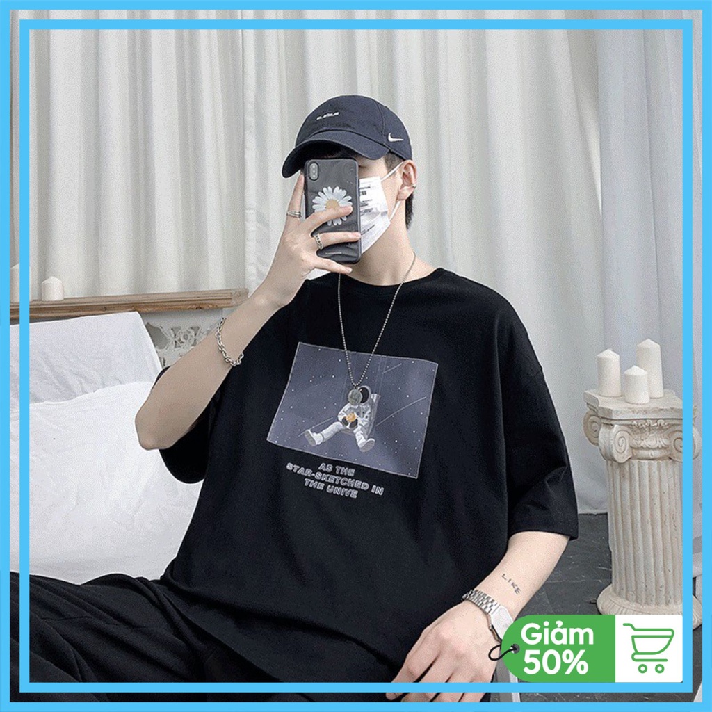 Áo thun tay lỡ nam nữ form rộng A83 ,Áo phông nữ nam ovesize chất cotton siêu đẹp unisex Phi Hành Zza | BigBuy360 - bigbuy360.vn