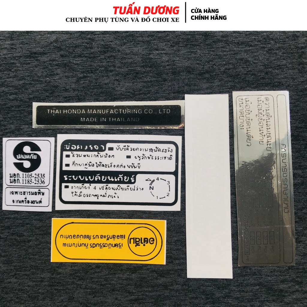 Tem Thông Số Gắn Dream [ LOẠI ĐẸP ]  , Tem Gắn Dream Thái Và Dream Việt Các Đời Hàng Đẹp Chuẩn Zin