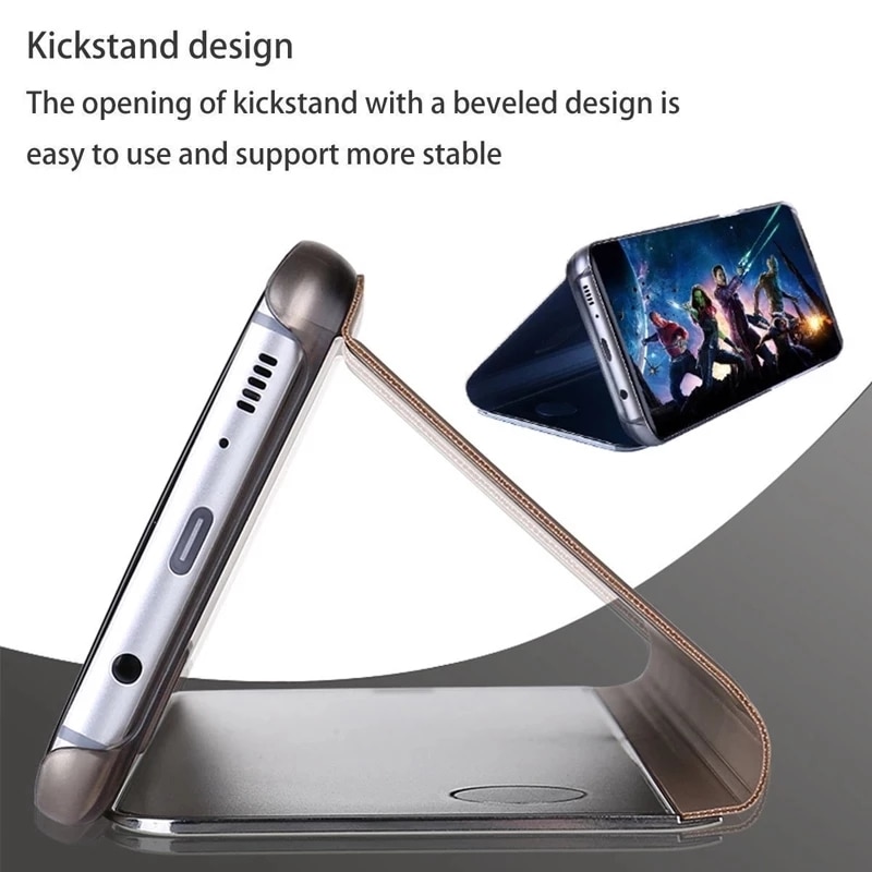 Ốp điện thoại nắp lật mặt gương cho Samsung A8S A9 A9Pro A6 A7 A5 A8 A8Plus 2018 A9 A9Pro 2019 Note 10Lite