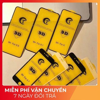 Kính cường lực iPhone 9D LOẠI 1 ⚡𝗖𝗛𝗢̂́𝗡𝗚 𝗩𝗢̛̃⚡ miếng dán iphone chống va đập tốt, cảm ứng mượt mà, bo cạnh 3D siêu đẹp