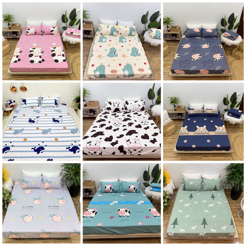 Bộ Ga Gối Cotton Poly Mẫu Mới 2021 (chat chọn mẫu)