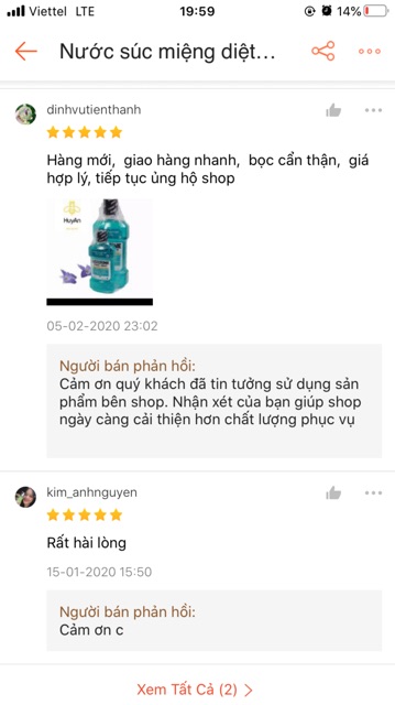 [FREESHIP 50K] COMBO Nước súc miệng diệt khuẩn LISTERINE COOL MINT 750ml + chai Listerine 250ml Thái Lan