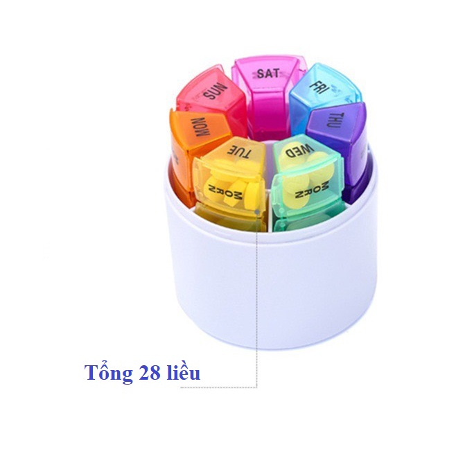 Hộp đựng thuốc viên 7 ngày, một ngày 4 liều version 4