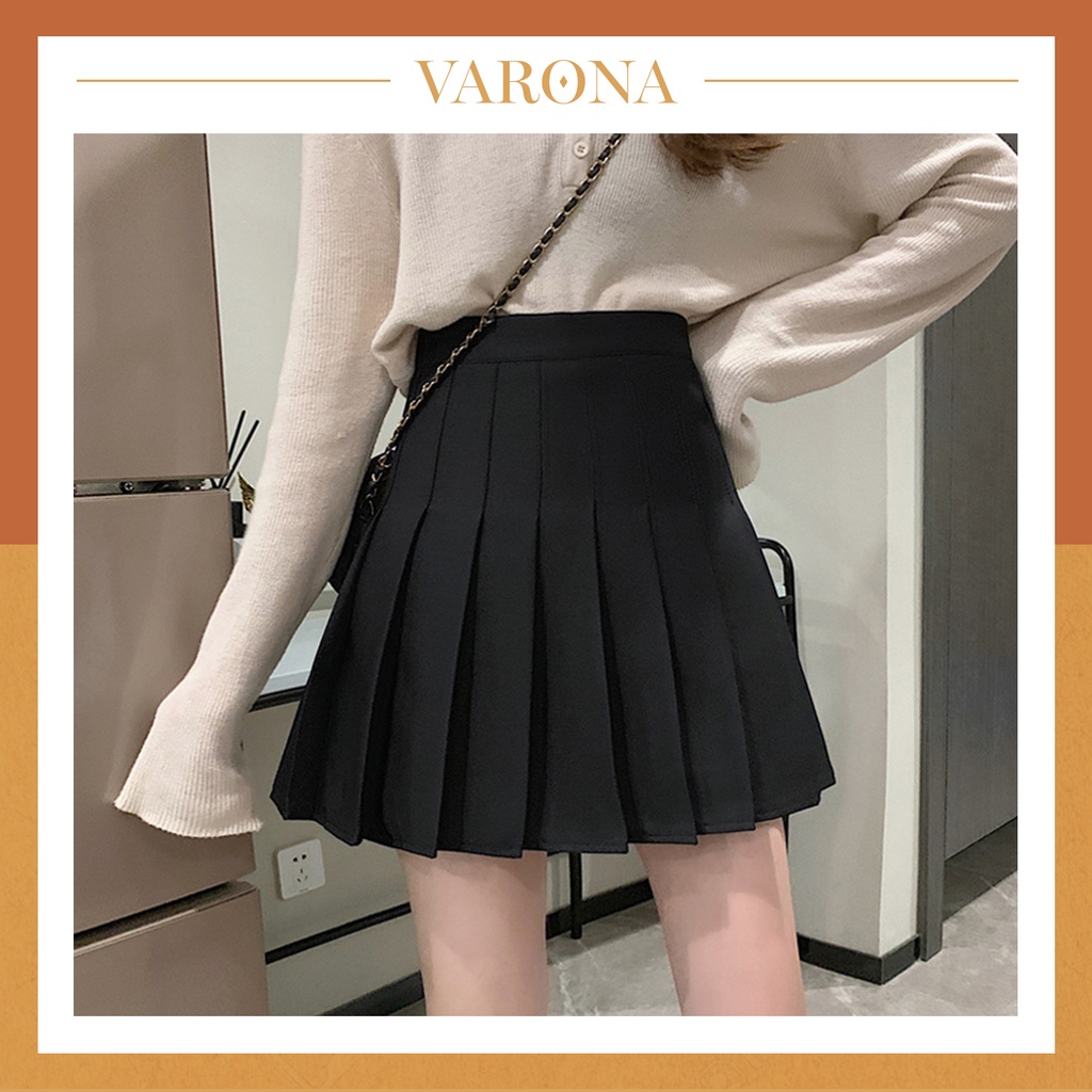 Chân váy tennis xếp ly ngắn lưng cao công sở đẹp bigsize VARONA STORE CV01