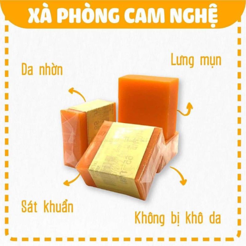 Combo 2 bánh Xà Phòng Cam Nghệ Galong Thiên Nhiên 100%