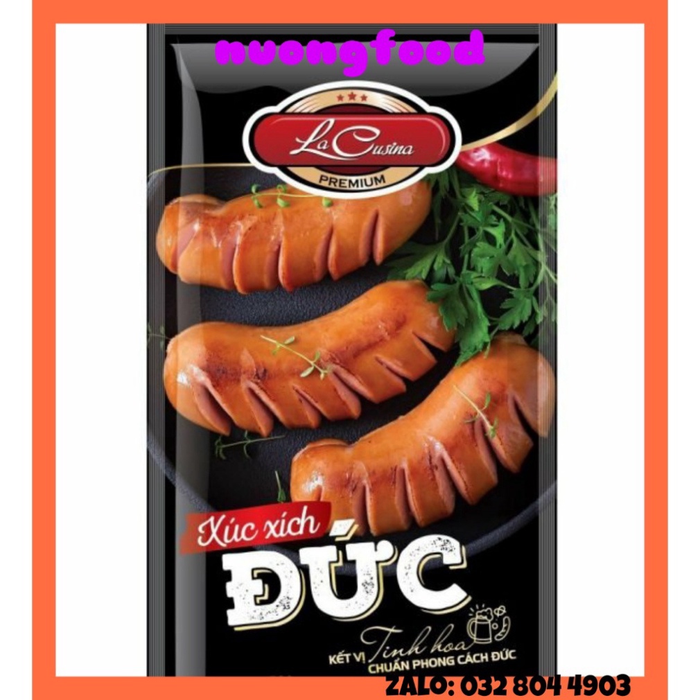 [HCM] XÚC XÍCH ĐỨC LACUSINA 500G - NUONGFOOD