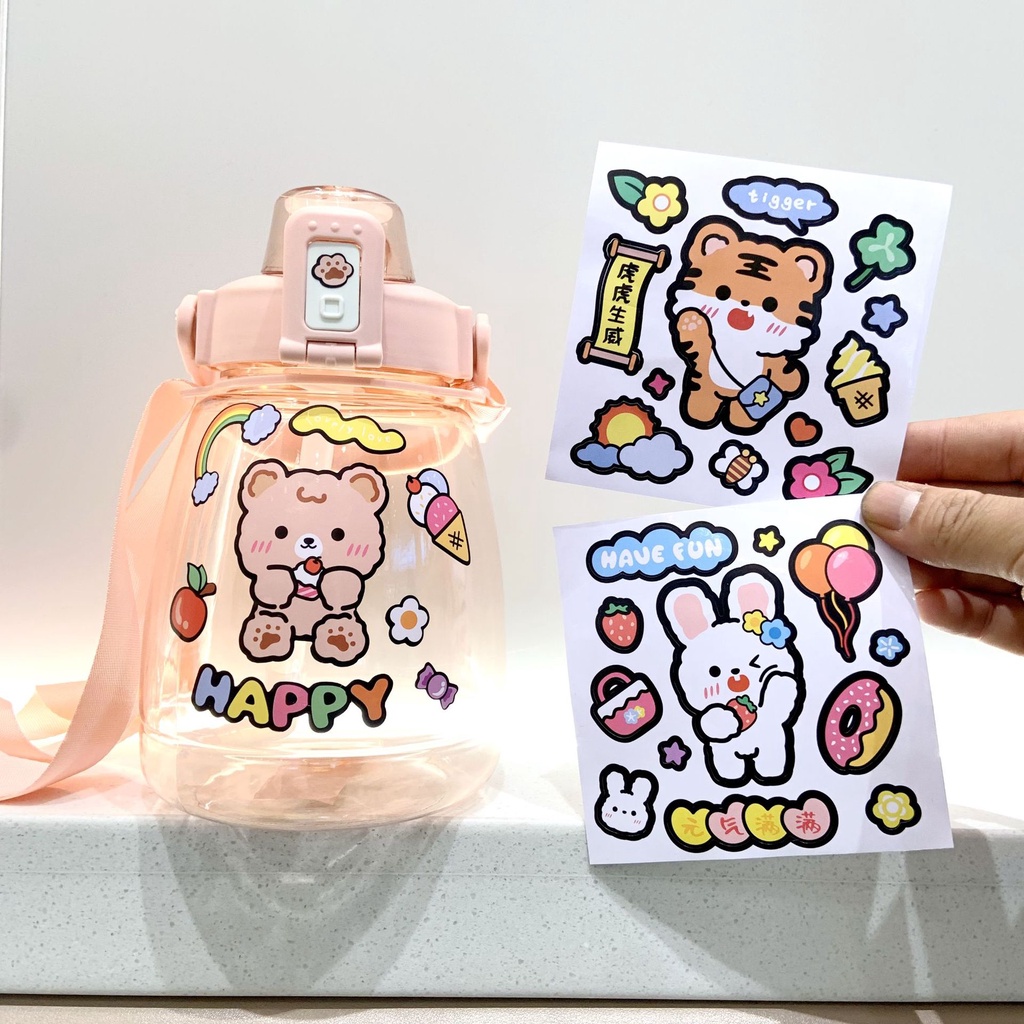 Sticker lớn dễ thương cute dán trang trí sổ tay, laptop, ốp điện thoại , bình nước , nón bảo hiểm