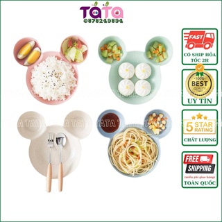 Bát ăn dặm cho bé ,bát lúa mạch hình chuột MICKEY nhiều màu sắn dễ thương