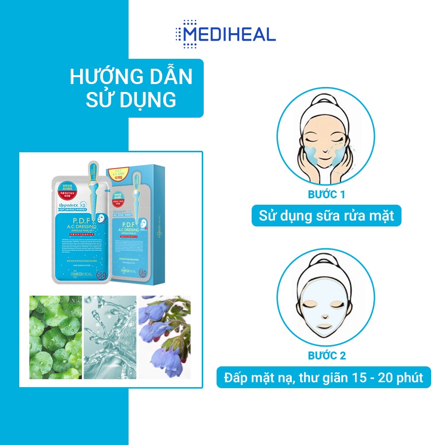 [Nhập mã COSMH22 giảm 8%] Mặt Nạ Làm Dịu Da Dành Cho Da Mụn Mediheal P.D.F AC-Dressing Ampoule Mask Ex 25ml [K7]