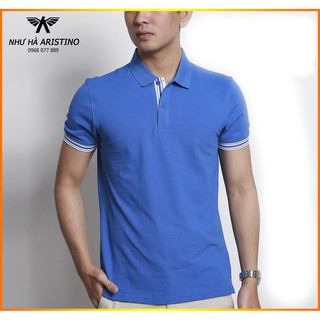 Áo Polo Aristino APS047s8 Màu Xanh Biển Sang Trọng-Slim có M-L