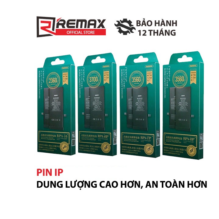 Pin Remax dung lượng cao cho các dòng điện thoại iP (ai-Phôn)