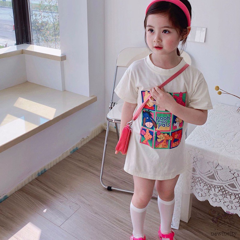 Váy In Họa Tiết Hoạt Hình Đáng Yêu Dành Cho Bé Gái