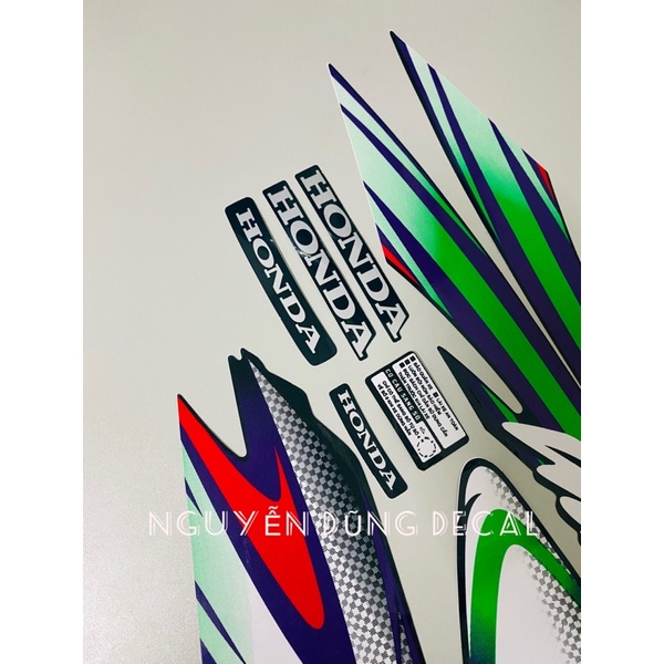Nguyên bộ tem  Wave anpha màu nhớt đời 2001_ Nguyễn Dũng Decal