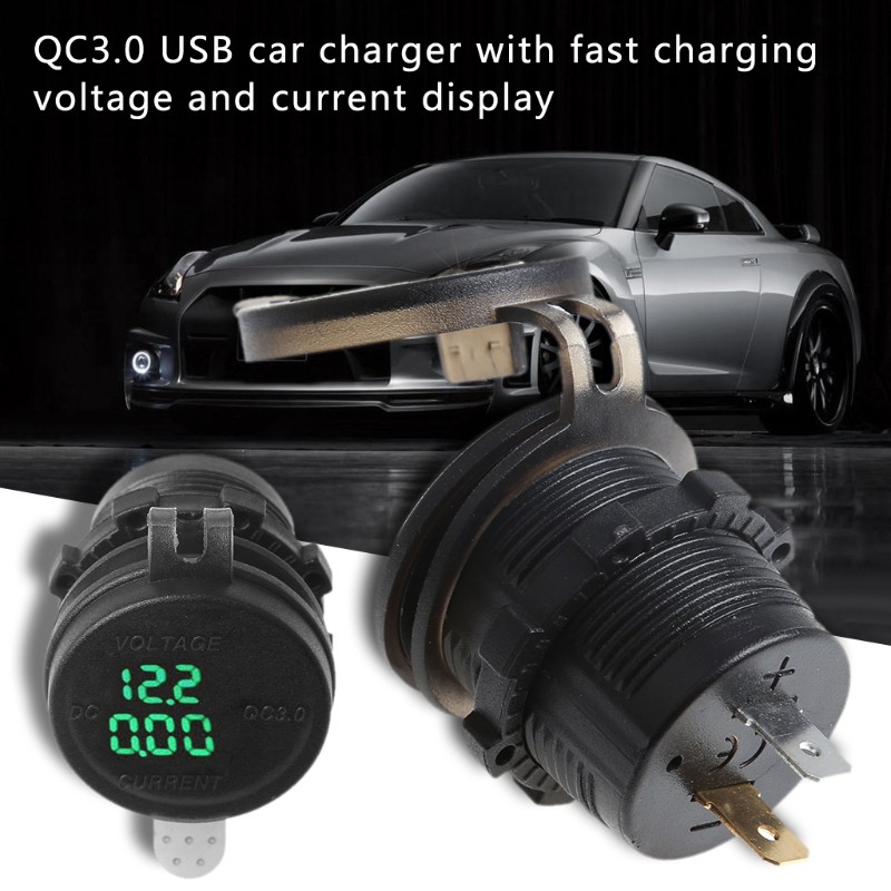 Củ Sạc Wili Qc 3.0 Usb Có Đèn Led Hiển Thị Vôn Kế Cho Xe Hơi / Tàu Thuyền Tiện Lợi