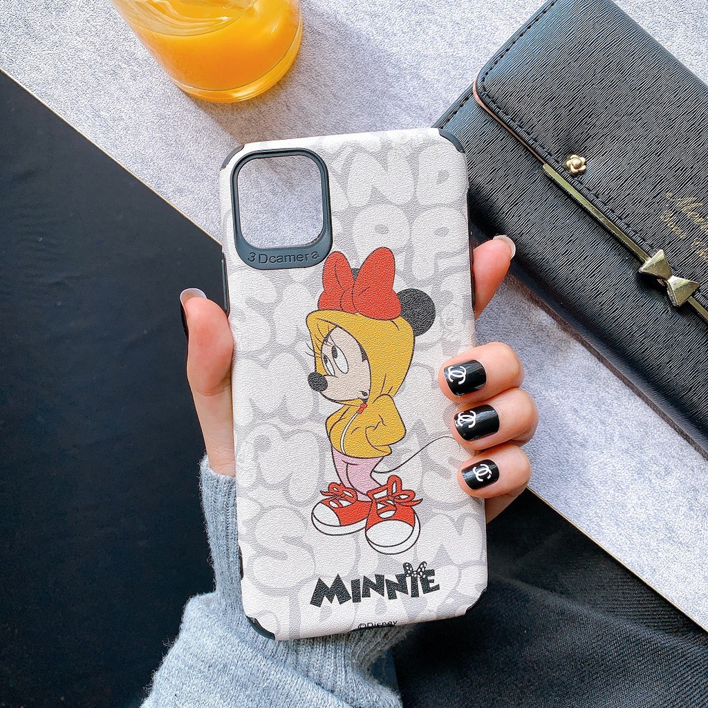 [ IPHONE ] Ốp Lưng Da IMD Mickey Couple - R099