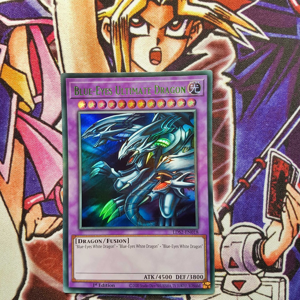 Thẻ bài Yugioh Rồng trắng mắt xanh | Blue-Eyes Ultimate Dragon | LDS2 Ultra Rare