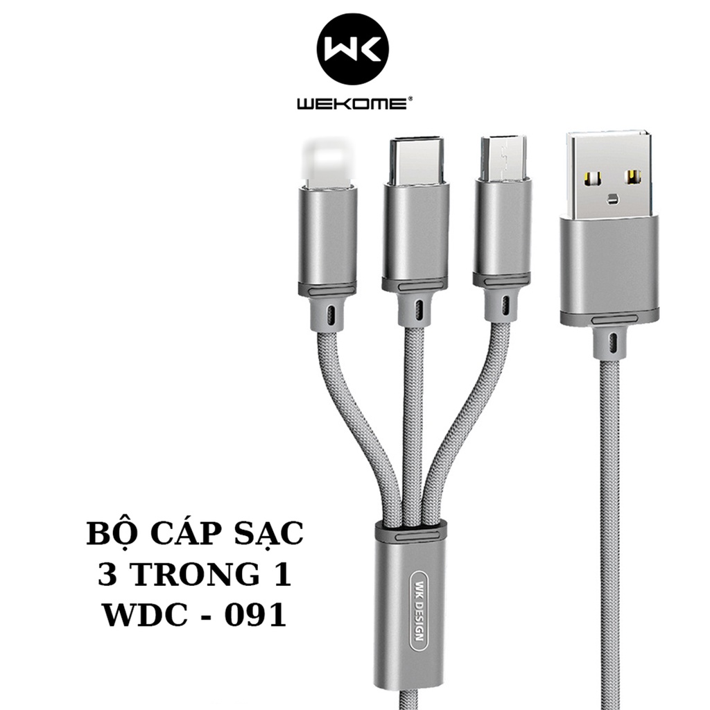 Dây sạc Wekome WDC-091 đa năng cao cấp tương thích mọi thiết bị