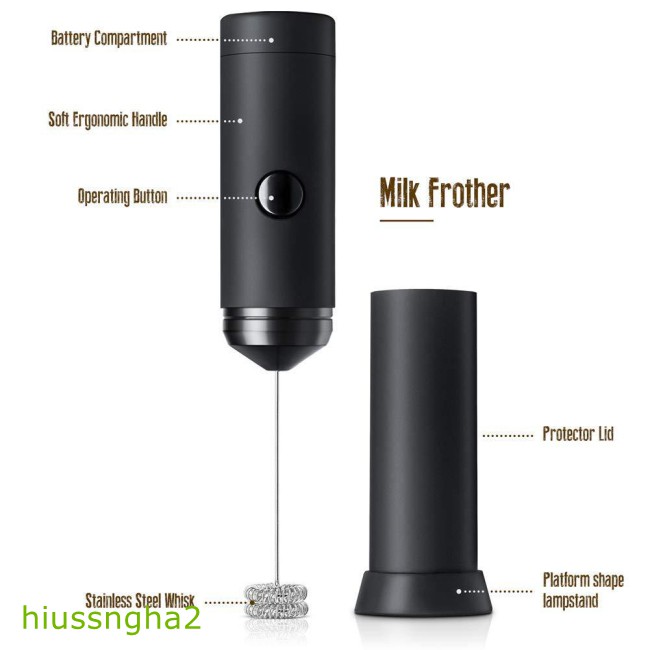 Available Powerful Double Spring Whisk Electric Milk Frother Kitchen Mixer Hand Milk Foamer for Coffee Latte Cappuccino