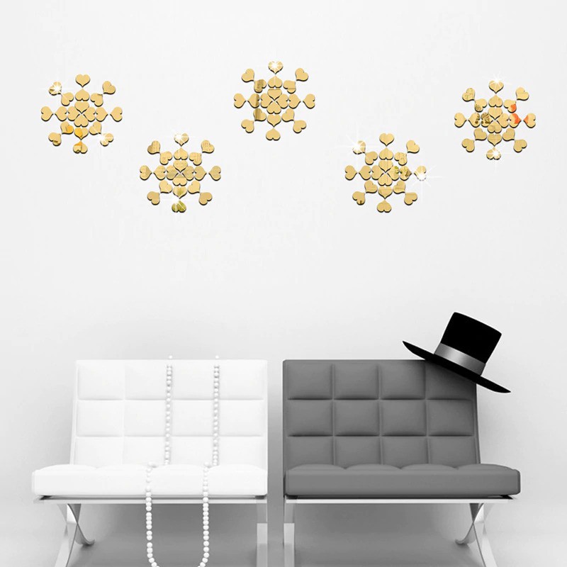 Miếng Dán Tường "Silver" Hình Tròn Tráng Gương | BigBuy360 - bigbuy360.vn