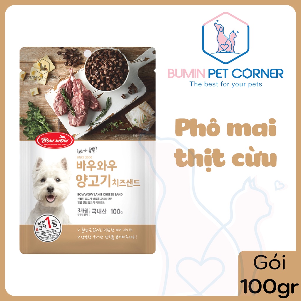 Phô mai thịt cừu Bowwow gói 100gr