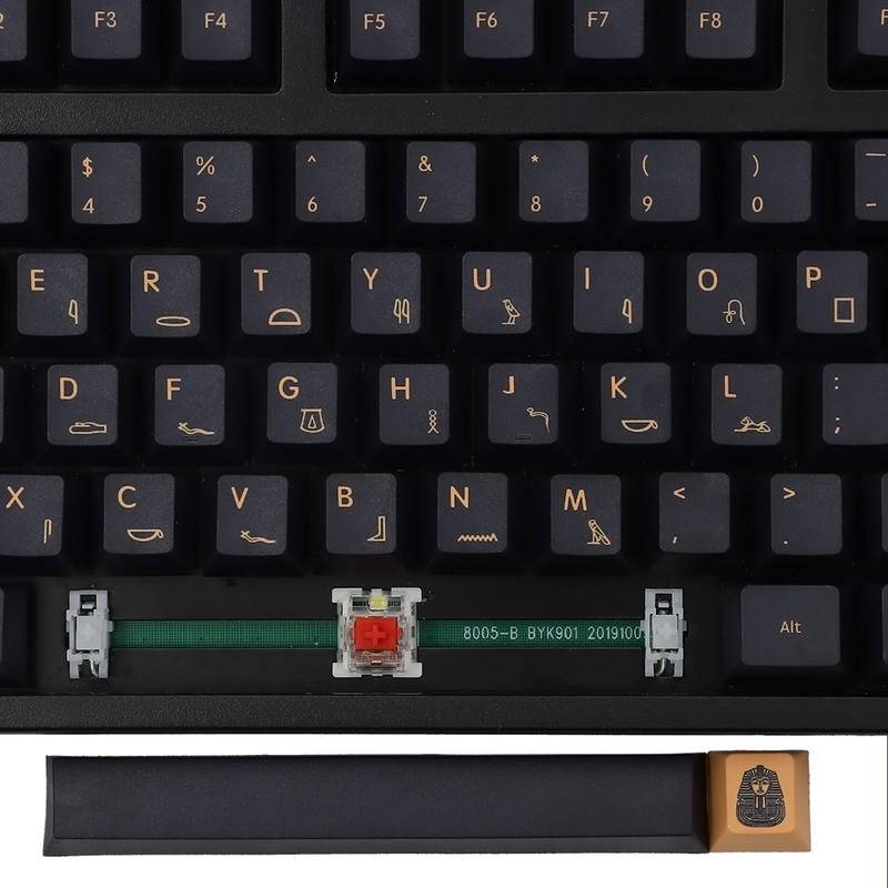 129 Keys Pharaoh Keycaps  PBT Five Sides Sublimation   Profile For GMK Cherry 64/68/84/96/104MX Switch Mechanical Keyboard