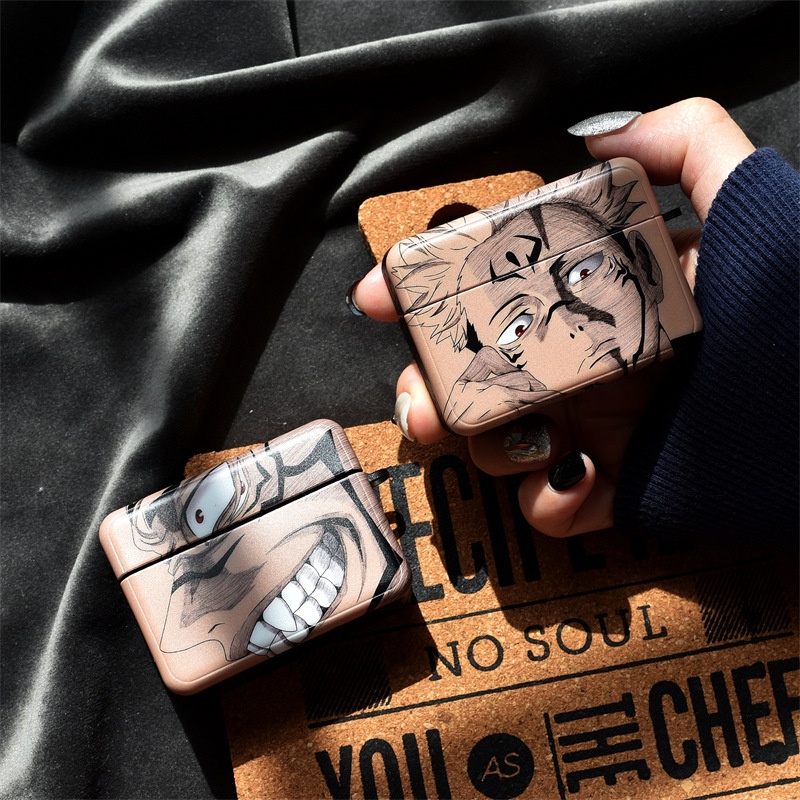 Vỏ Bảo Vệ Hộp Sạc Tai Nghe Bluetooth Không Dây Apple Airpods 1 / 2 / 3 Pro Hình Anime Jujutsu Kaisen Ryomen Sukuna