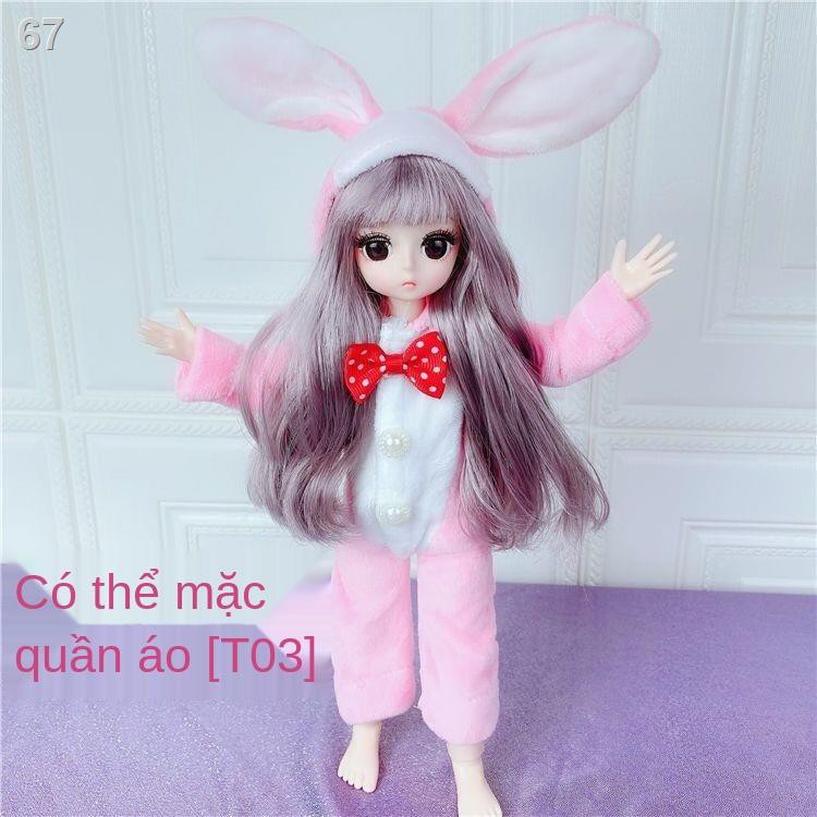 New Big Dream Li búp bê Barbie cô gái chơi nhà đồ BJD 3D mắt thật thay đổi trang điểm 6 bé 4D lông miI