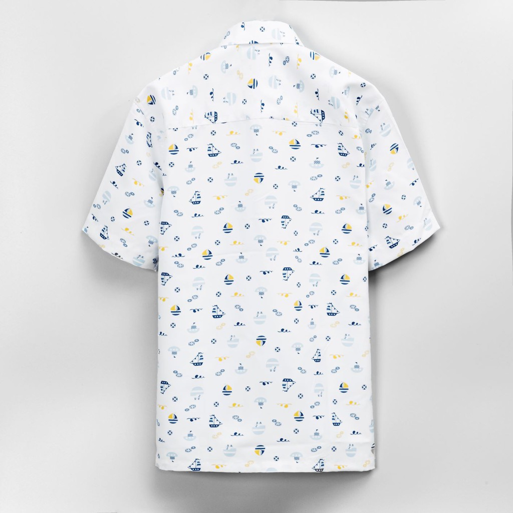 [CHÍNH HÃNG] Áo sơ mi ngắn tay👘 áo sơ mi nam đẹp vải mát hoạ tiết sang trọng màu trắng| BASICHOUSE | BigBuy360 - bigbuy360.vn