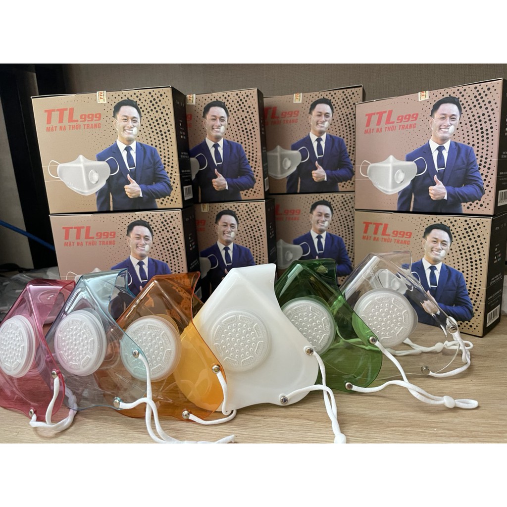 KHẨU TRANG TRONG SUỐT - KHẨU TRANG NHỰA DẺO - KHẨU TRANG 3D - KHẨU TRANG TPU - MẶT NẠ THỜI TRANG TTL999 KÈM 20 MÀNG LỌC | BigBuy360 - bigbuy360.vn