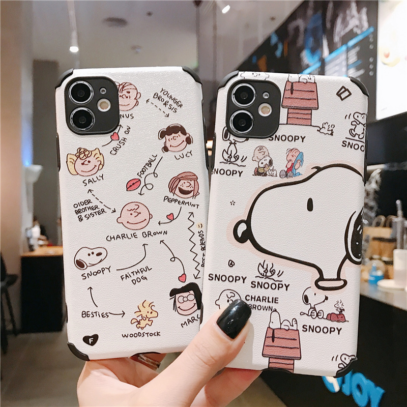 Ốp Lưng Da In Hình Snoopy Cho iPhone 13 / 12 / 11 Pro Max X Xr 7 8 6 Plus | BigBuy360 - bigbuy360.vn
